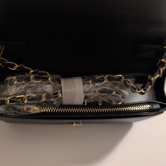 Bebe Black Quilted Clutch with Gold AccentsBebe Sophia Crossbody Small Black Bag - Picture 3 of 7